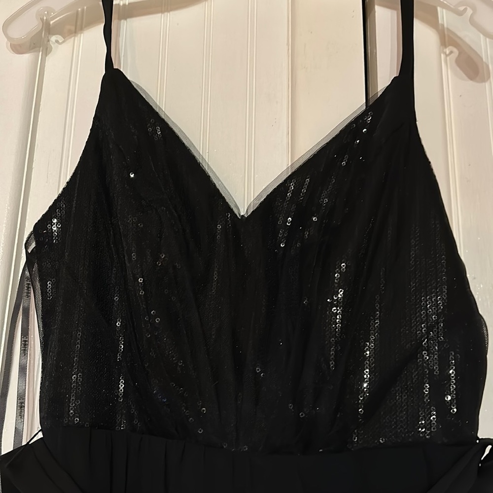 Long Black formal Dress from David’s bridal